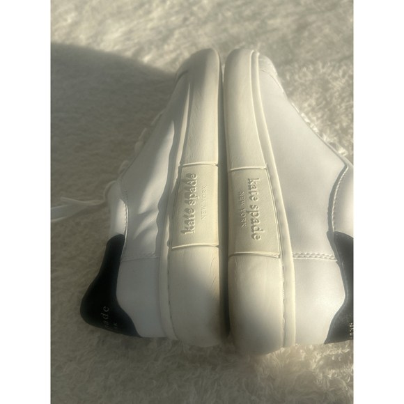 Kate Spade Lift Leather, Athletic Shoes, Arctic White, Black Size 7.5 Spades - Picture 15 of 16